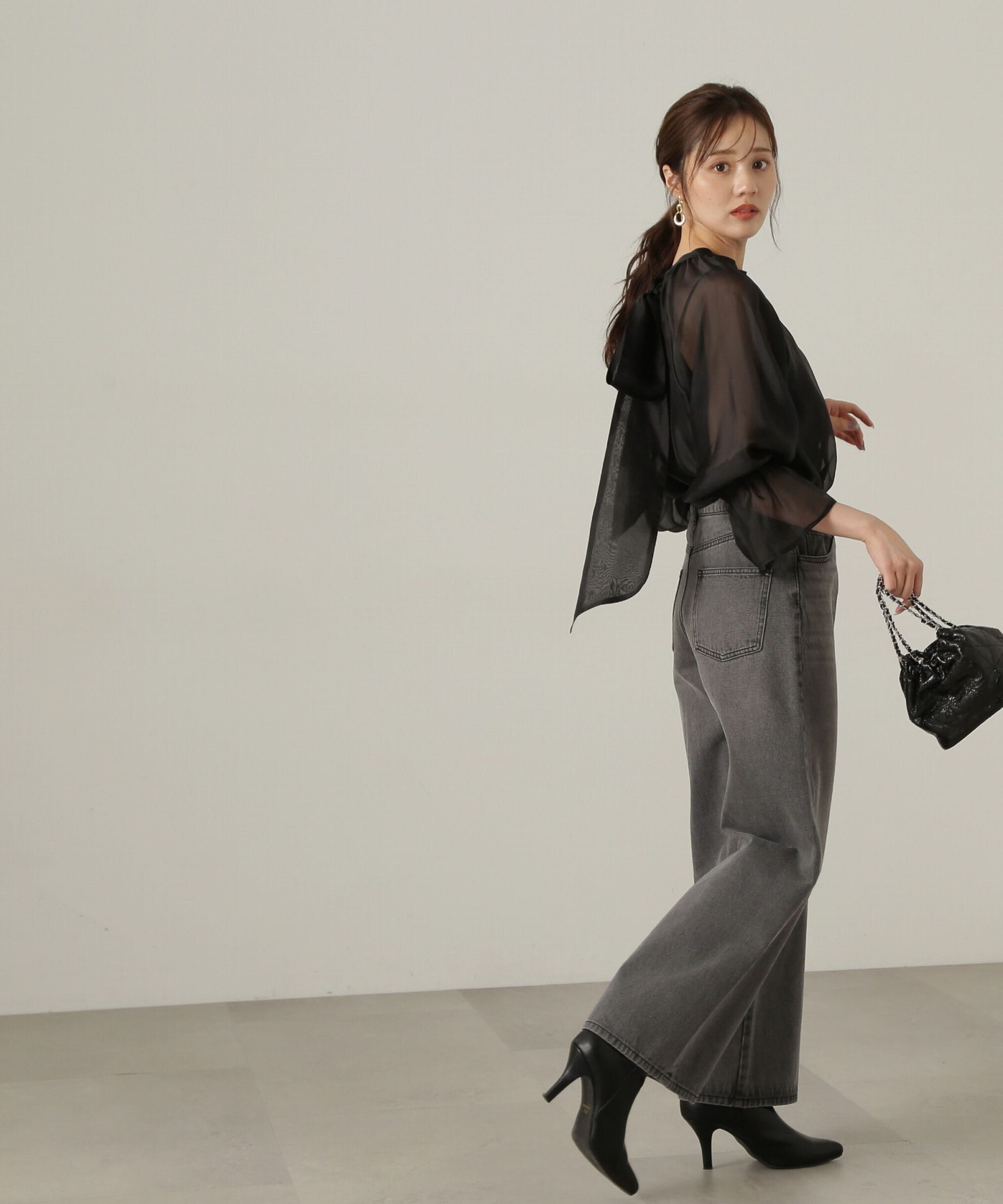 PROPORTION BODY DRESSING「2wayシアーボウタイブラウス24AW」|シャツ・ブラウス|