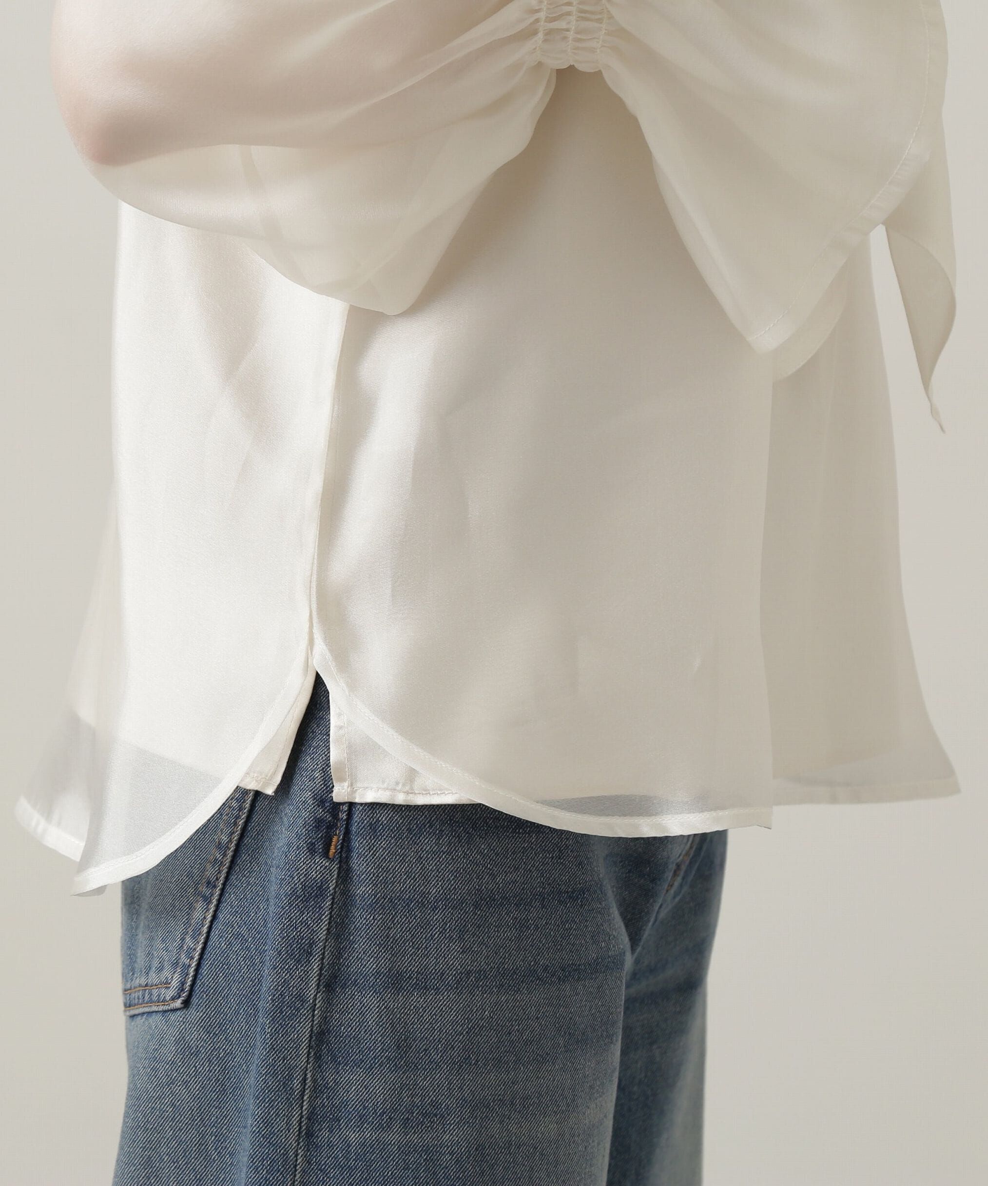 PROPORTION BODY DRESSING「2wayシアーボウタイブラウス24AW」|シャツ・ブラウス|