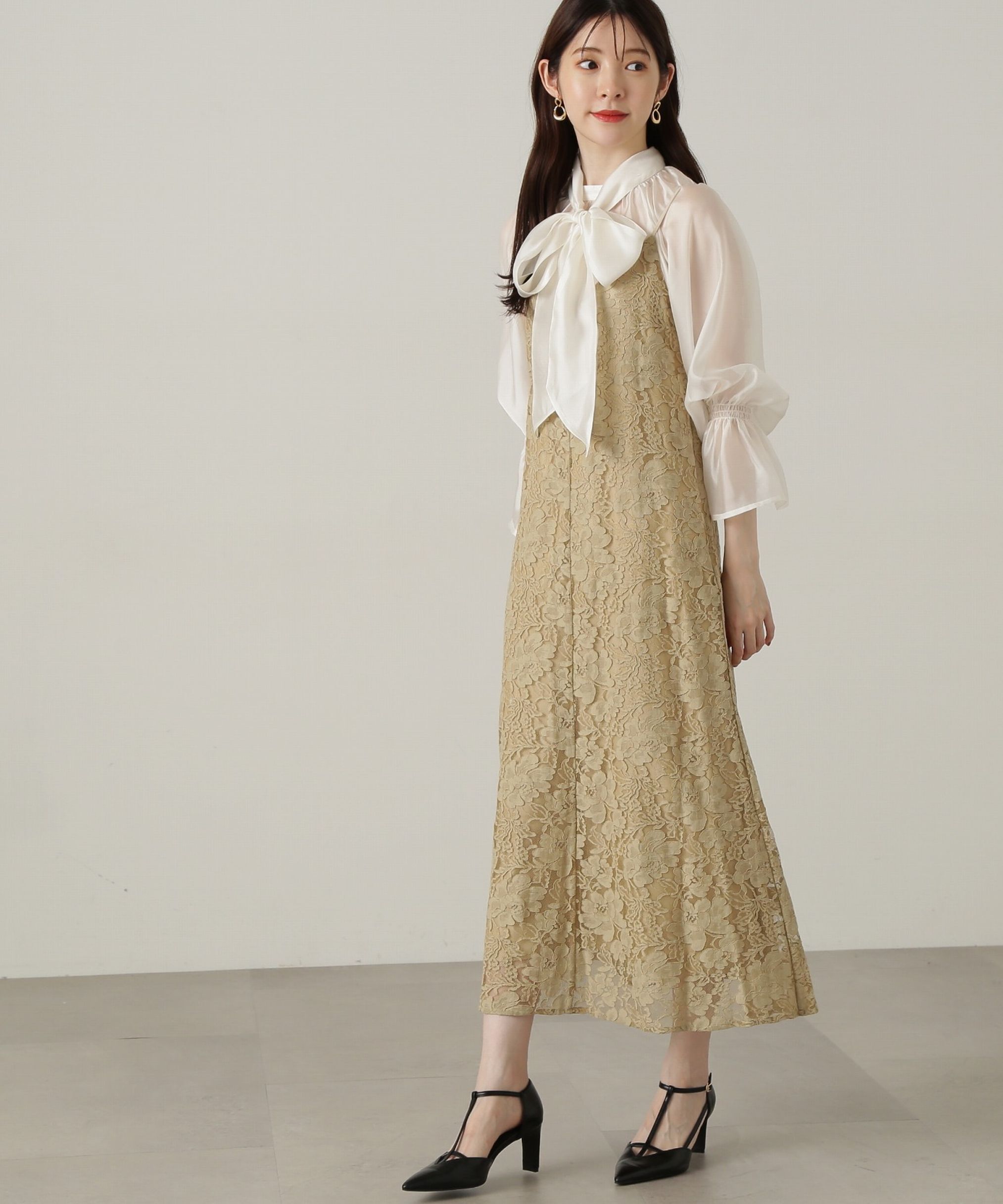 PROPORTION BODY DRESSING「2wayシアーボウタイブラウス24AW」|シャツ・ブラウス|
