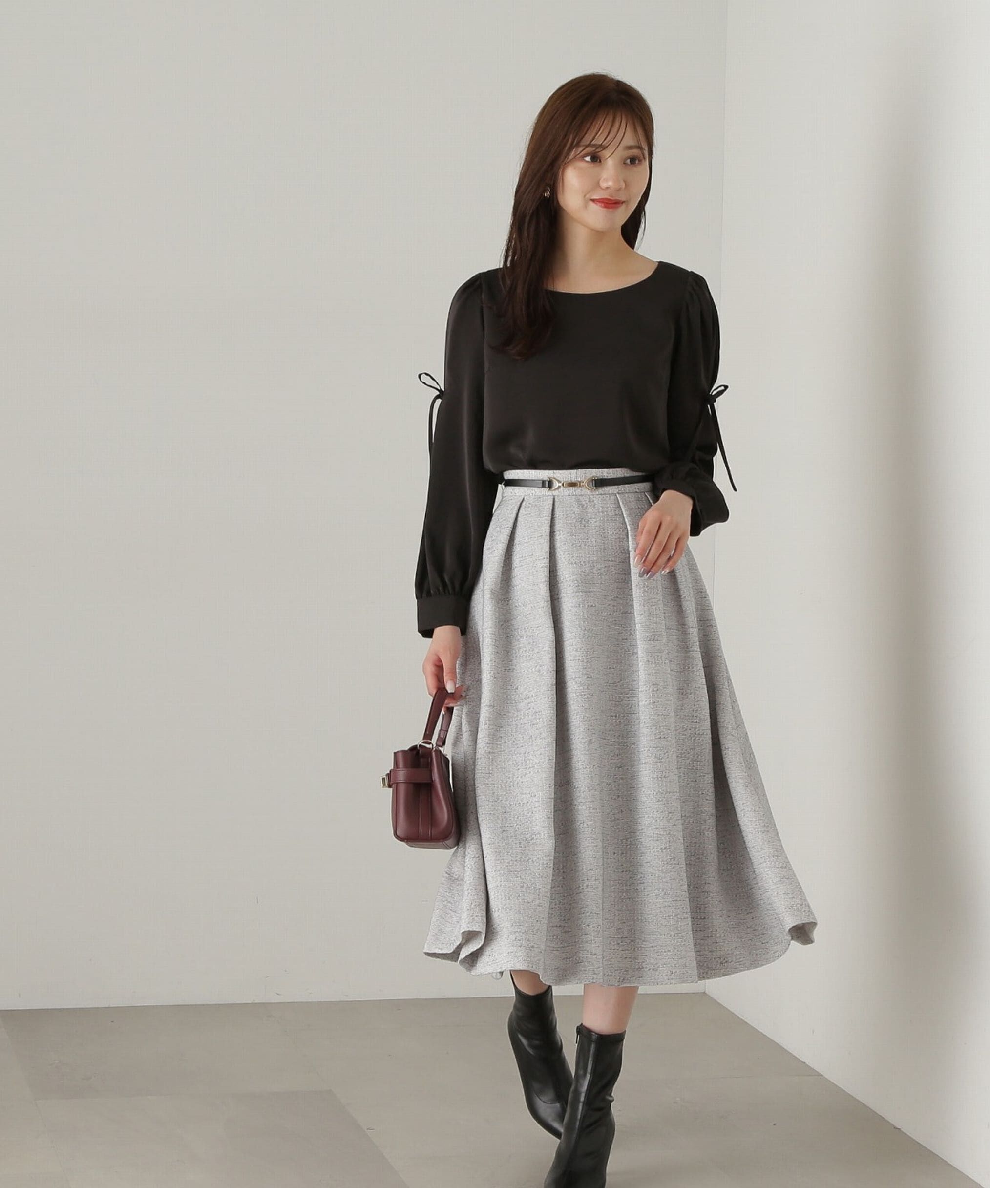 PROPORTION BODY DRESSING「タックリボンスリーブブラウス24AW」|シャツ・ブラウス|