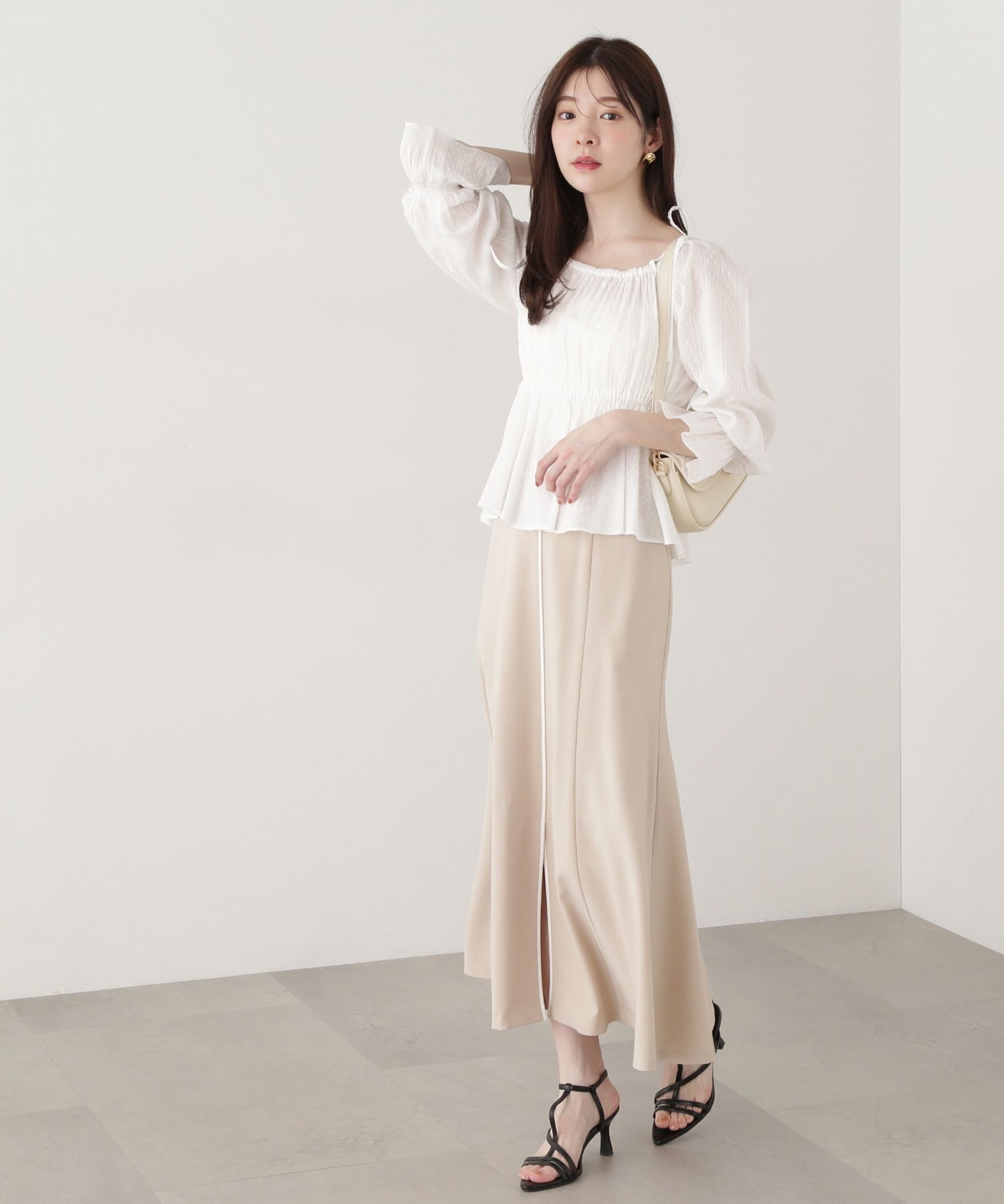 PROPORTION BODY DRESSING「ドットドビーストライプペプラムブラウス」|シャツ・ブラウス|