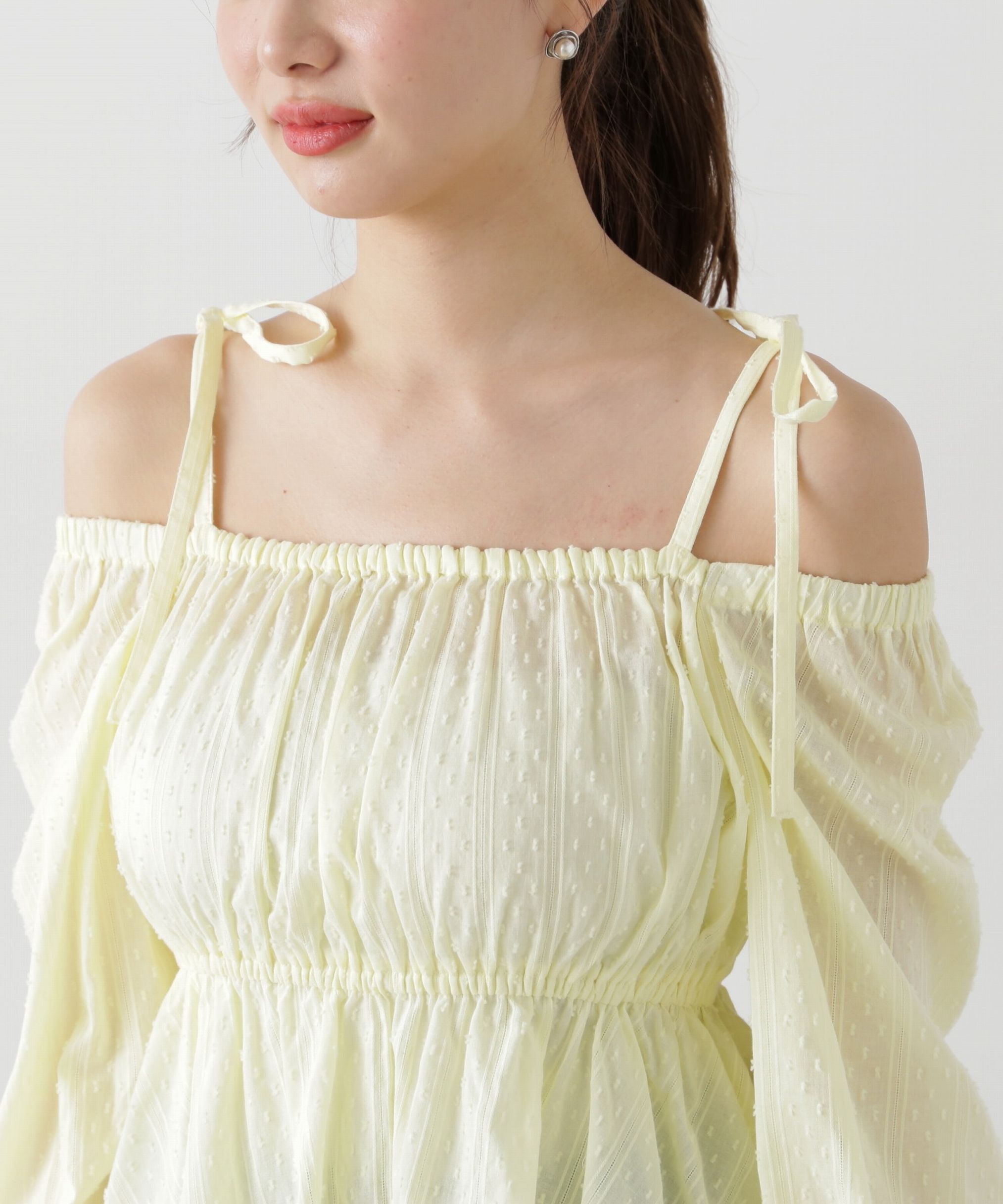 PROPORTION BODY DRESSING「ドットドビーストライプペプラムブラウス」|シャツ・ブラウス|