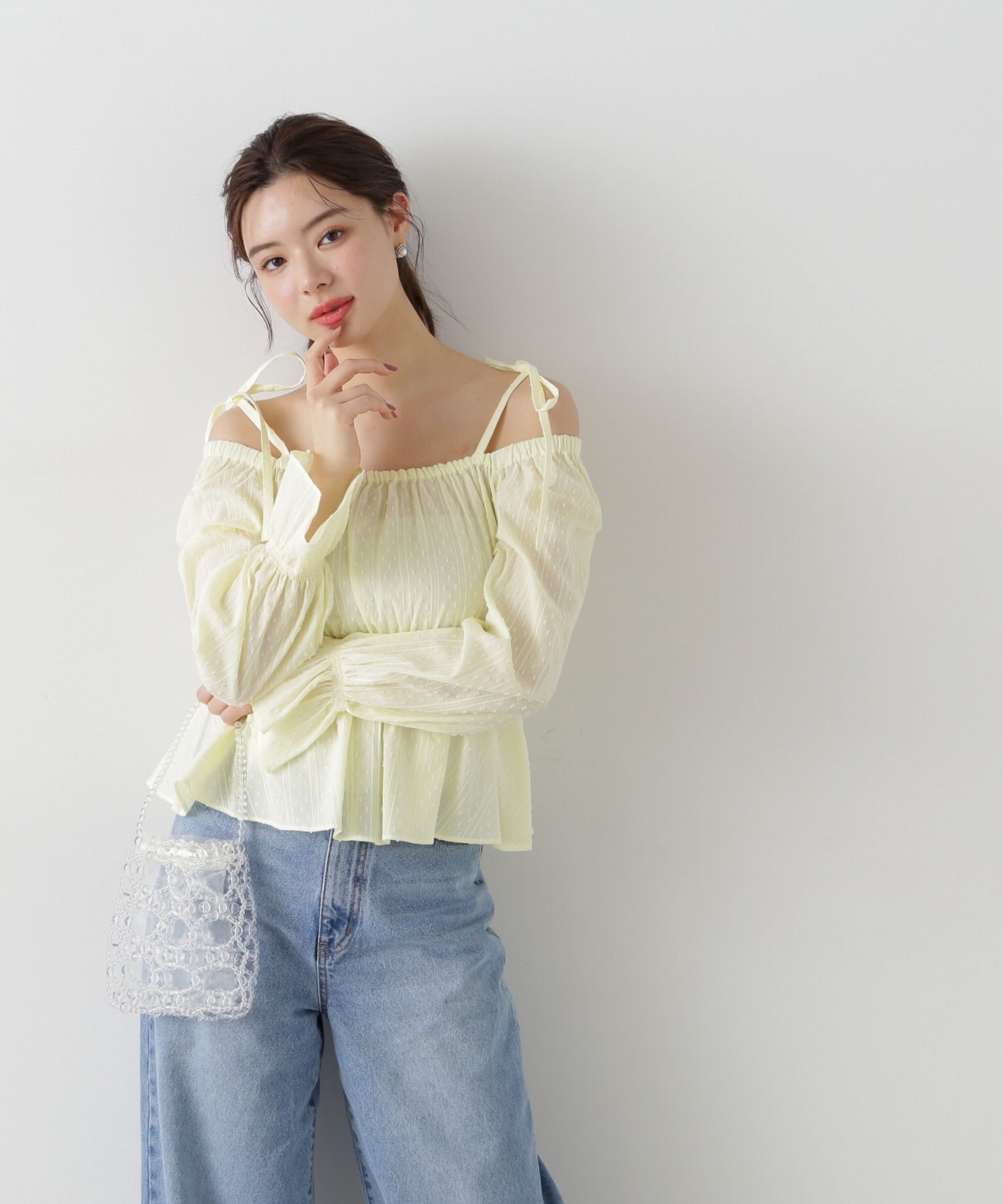 PROPORTION BODY DRESSING「ドットドビーストライプペプラムブラウス」|シャツ・ブラウス|