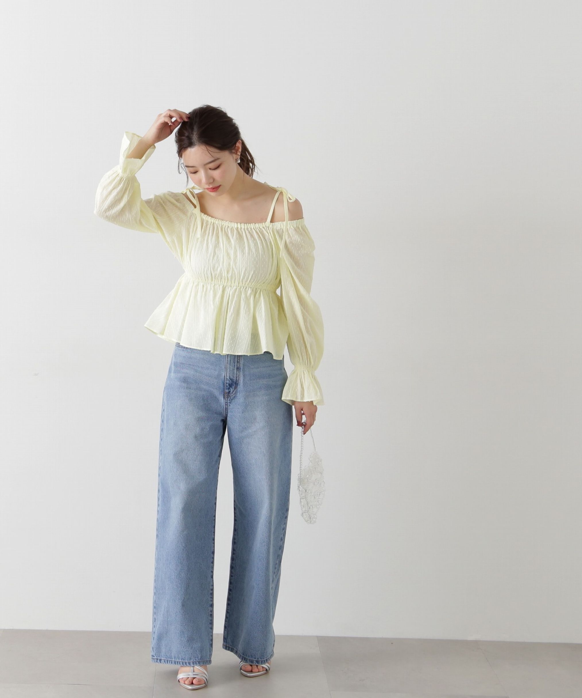 PROPORTION BODY DRESSING「ドットドビーストライプペプラムブラウス」|シャツ・ブラウス|
