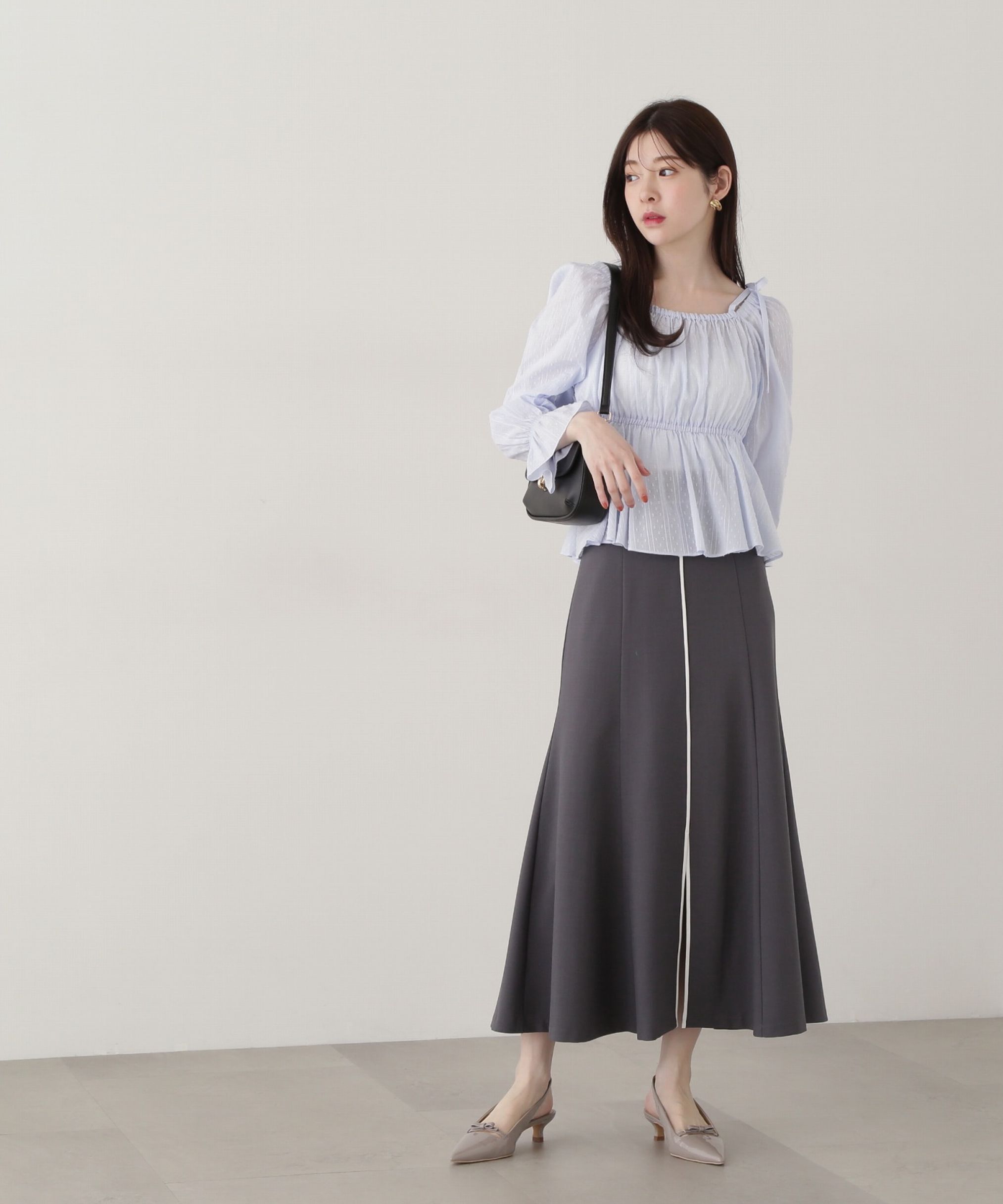 PROPORTION BODY DRESSING「ドットドビーストライプペプラムブラウス」|シャツ・ブラウス|