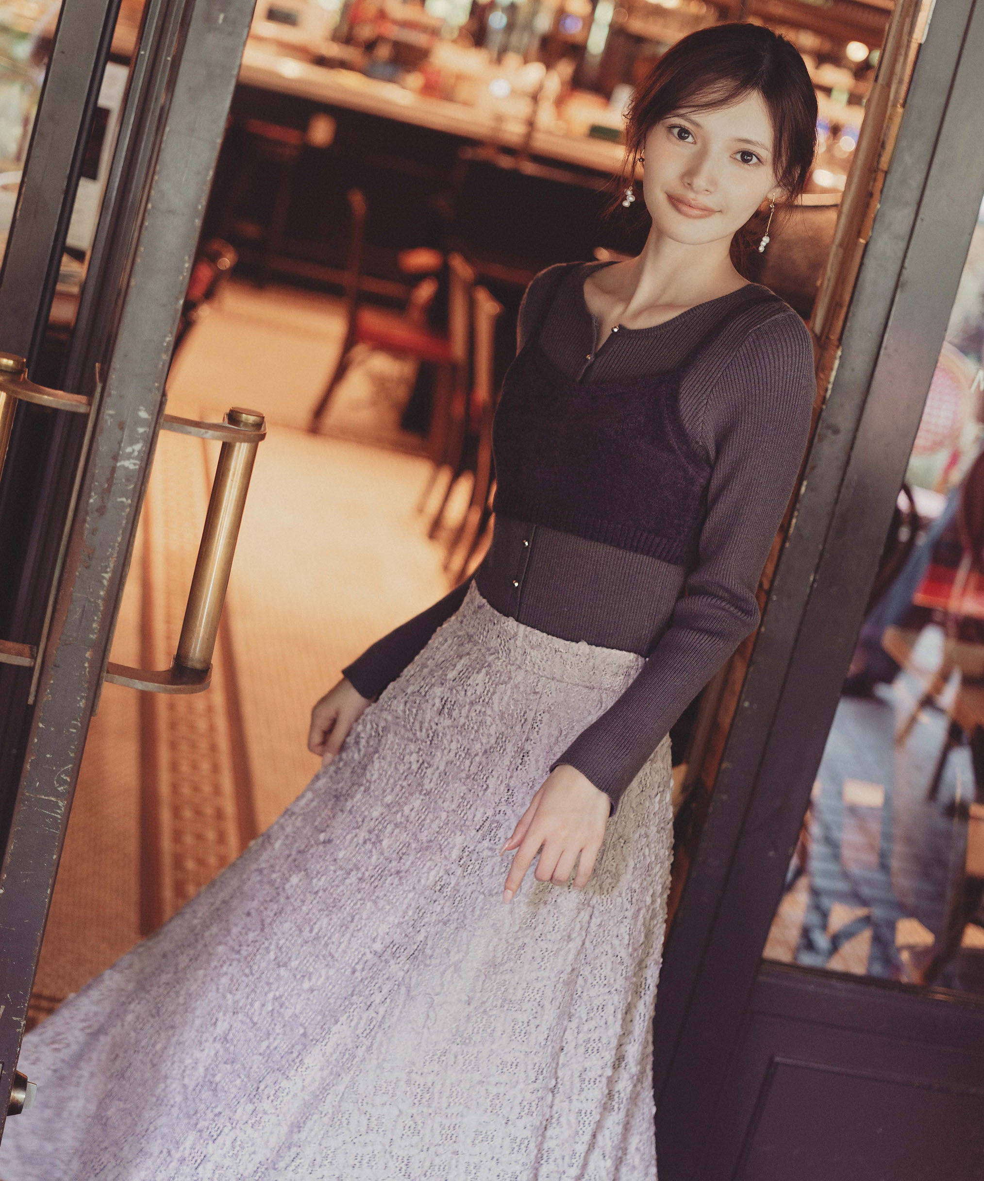 PROPORTION BODY DRESSING「レイヤードキャミ付ニット 25AW」|ニット・セーター|