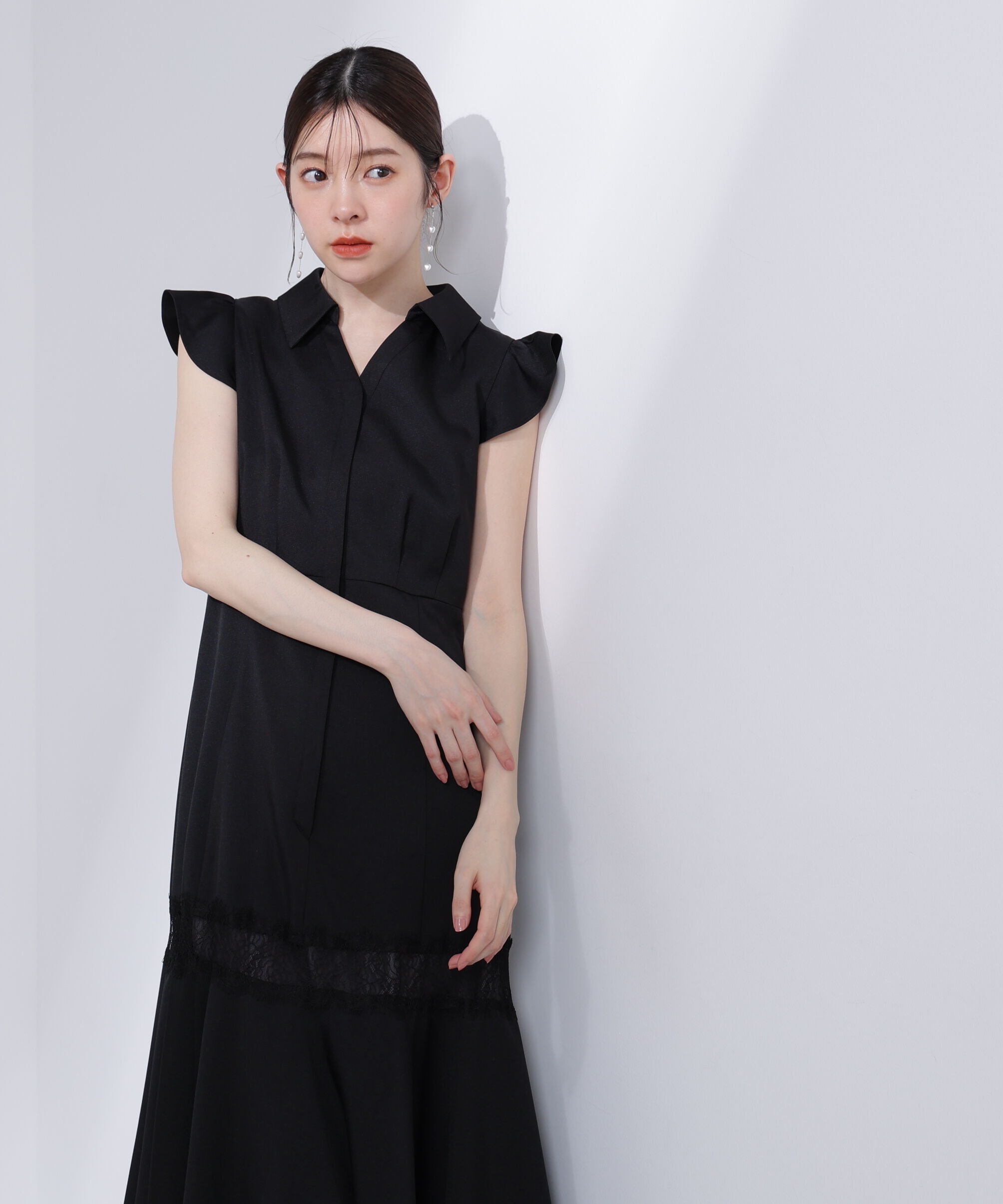 PROPORTION BODY DRESSING「レーストリムシャツワンピース」|ワンピース|