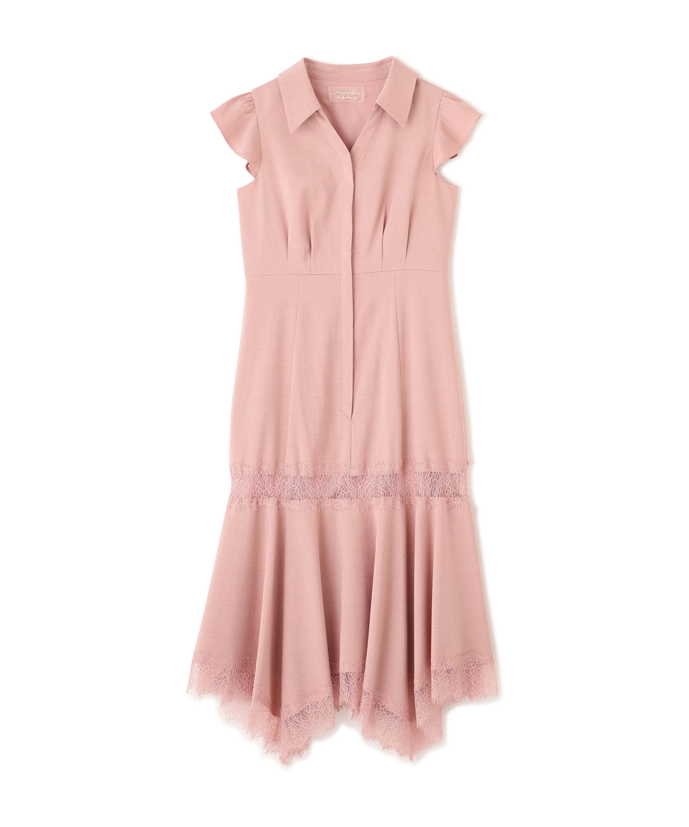 PROPORTION BODY DRESSING「レーストリムシャツワンピース」|ワンピース|