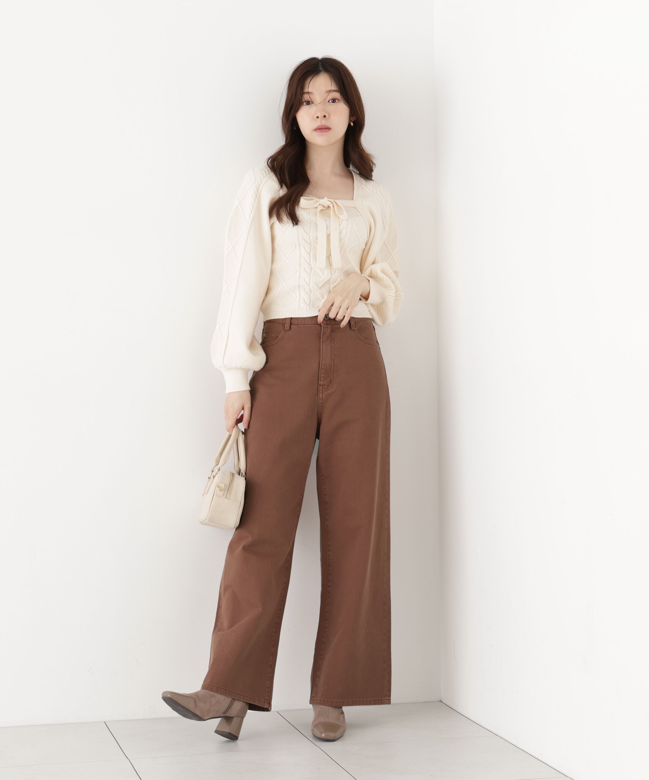 PROPORTION BODY DRESSING「＜a/mie＞レースハイウエストワイドデニムパンツ」|その他|