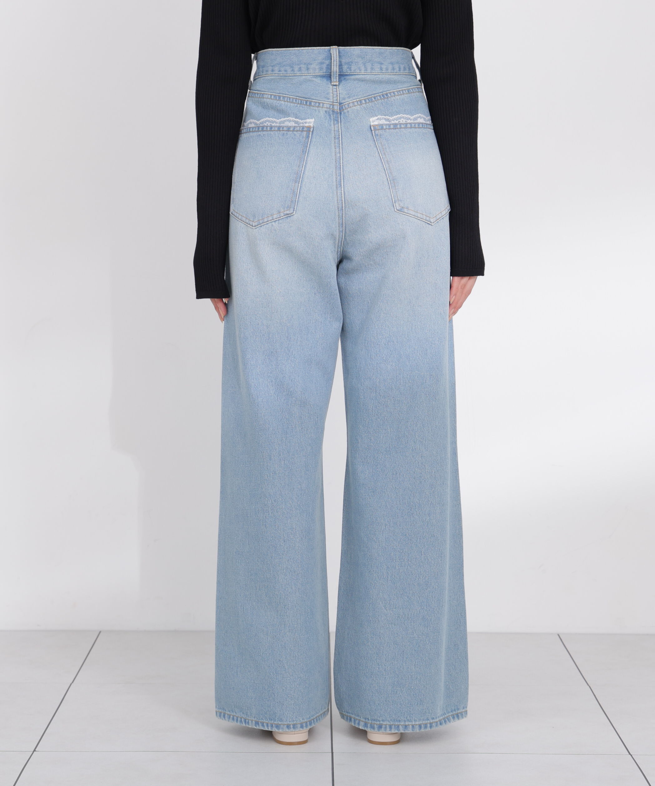 PROPORTION BODY DRESSING「＜a/mie＞レースハイウエストワイドデニムパンツ」|その他|