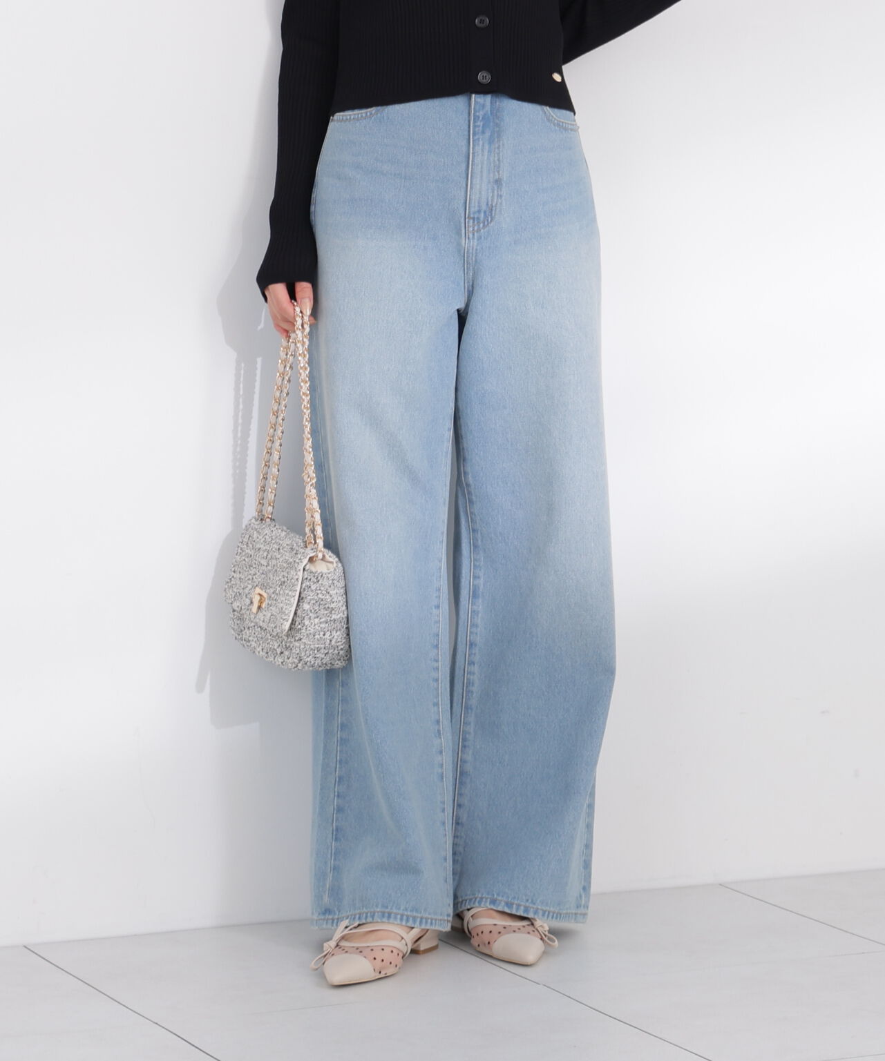 PROPORTION BODY DRESSING「＜a/mie＞レースハイウエストワイドデニムパンツ」|その他|