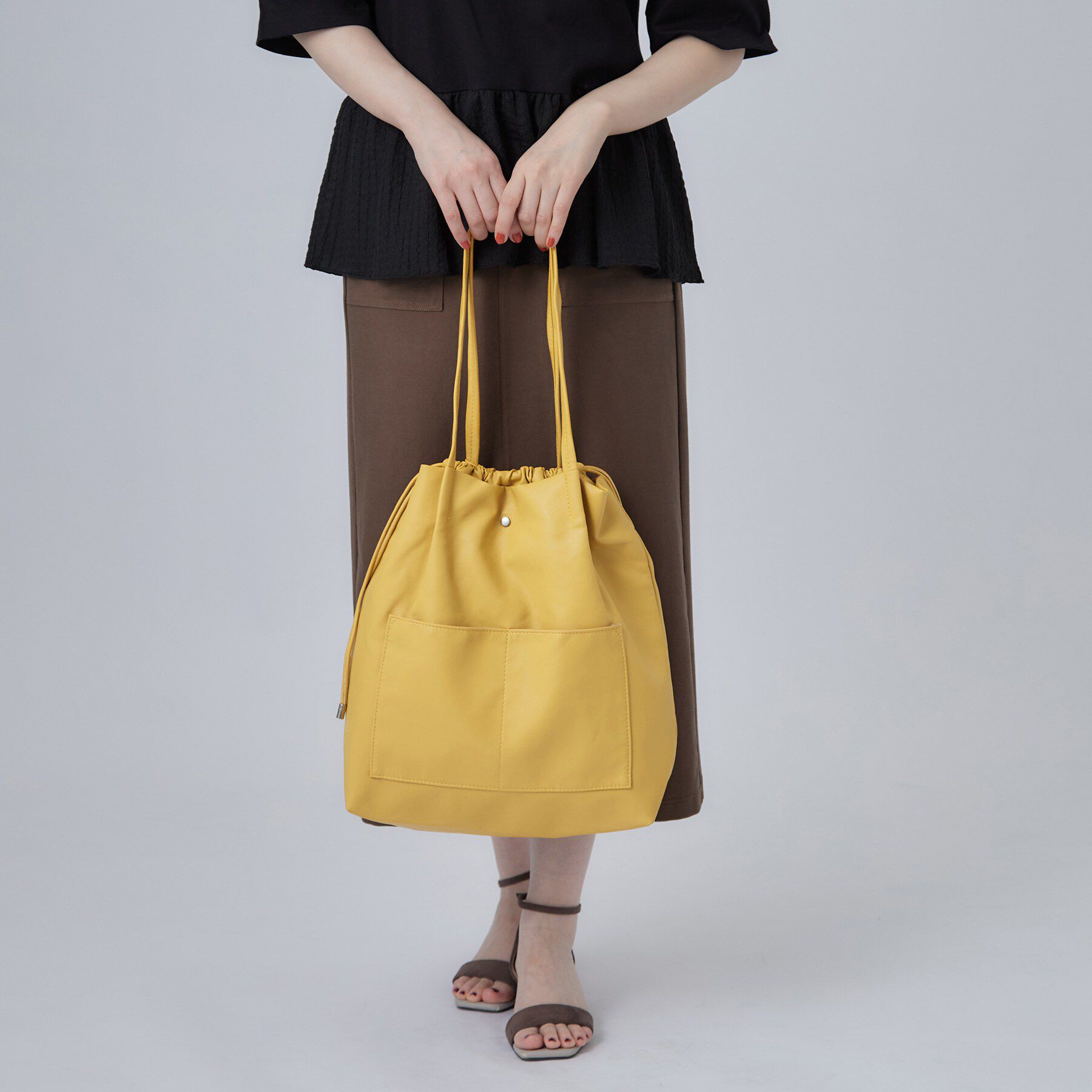 SHOO･LA･RUE「つまみハンドル巾着トートバッグ」|トートバッグ|