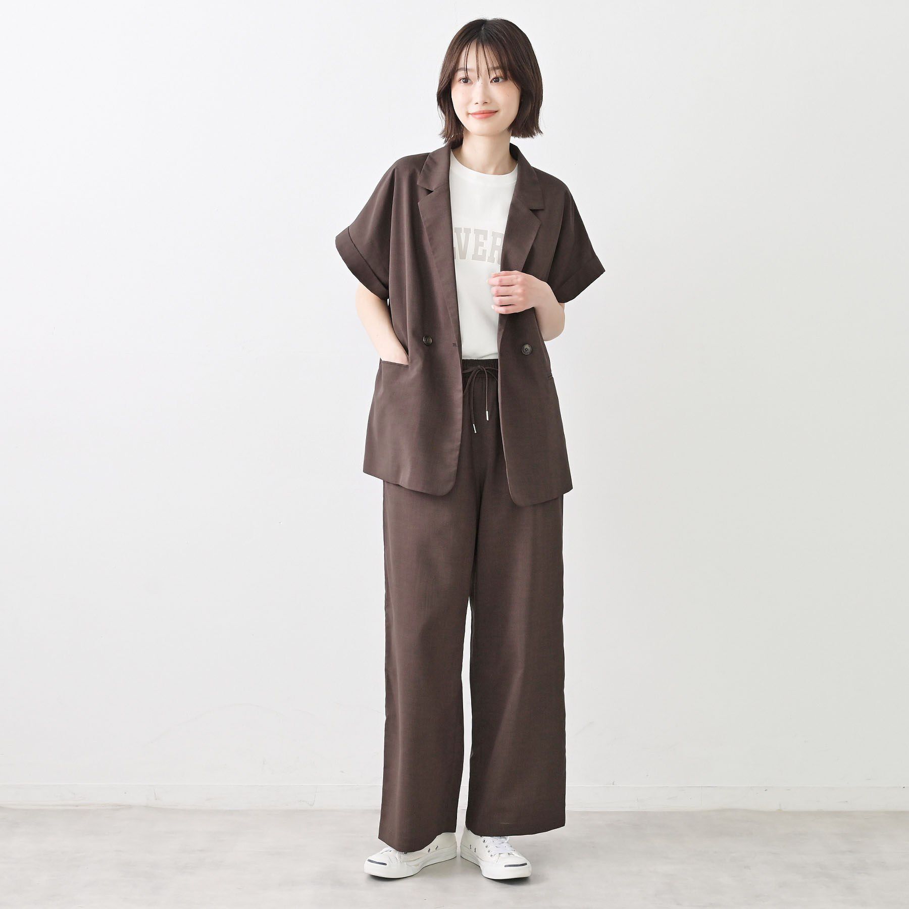 Dessin「【接触冷感/セットアップ可】ハーフスリーブジャケット」|テーラードジャケット|