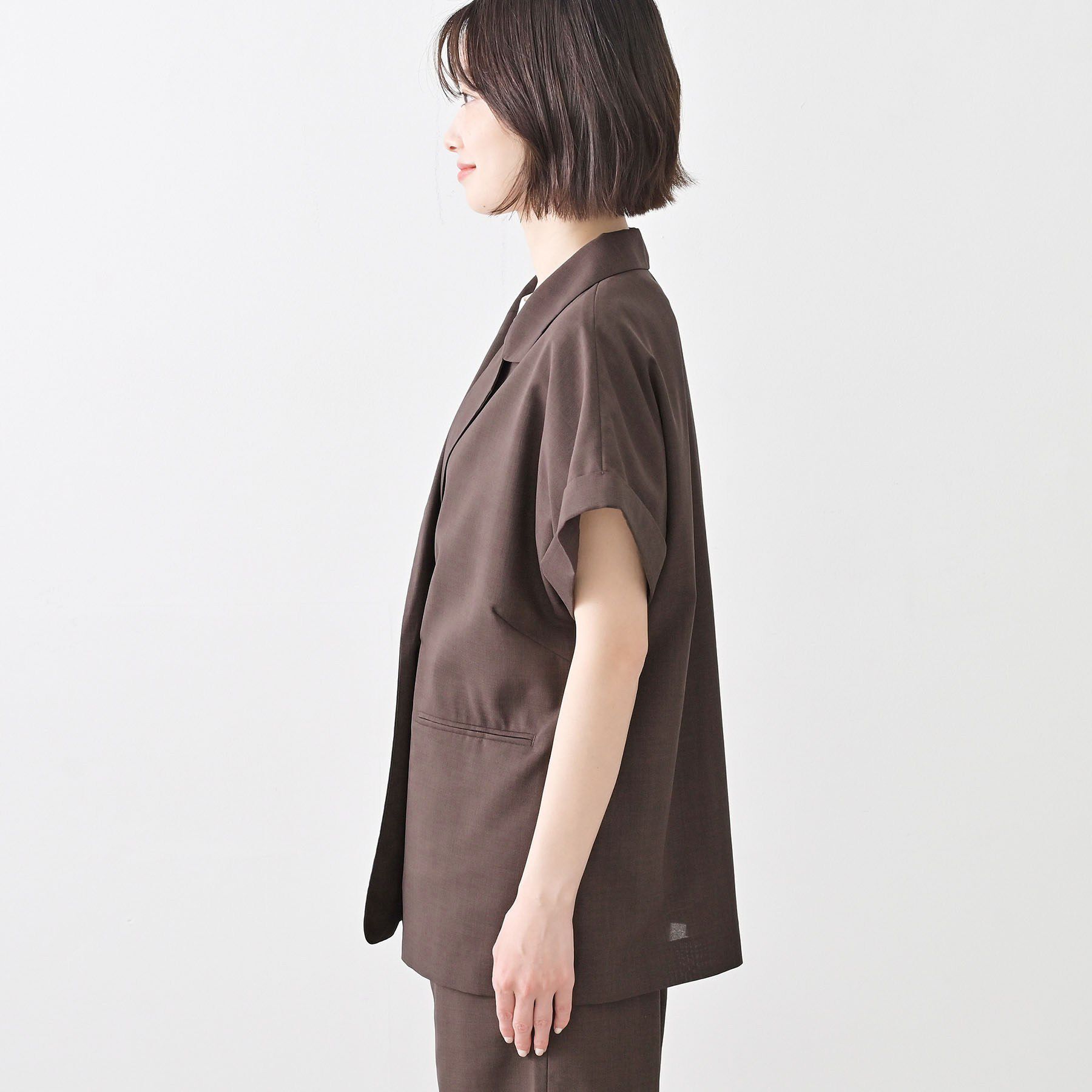 Dessin「【接触冷感/セットアップ可】ハーフスリーブジャケット」|テーラードジャケット|