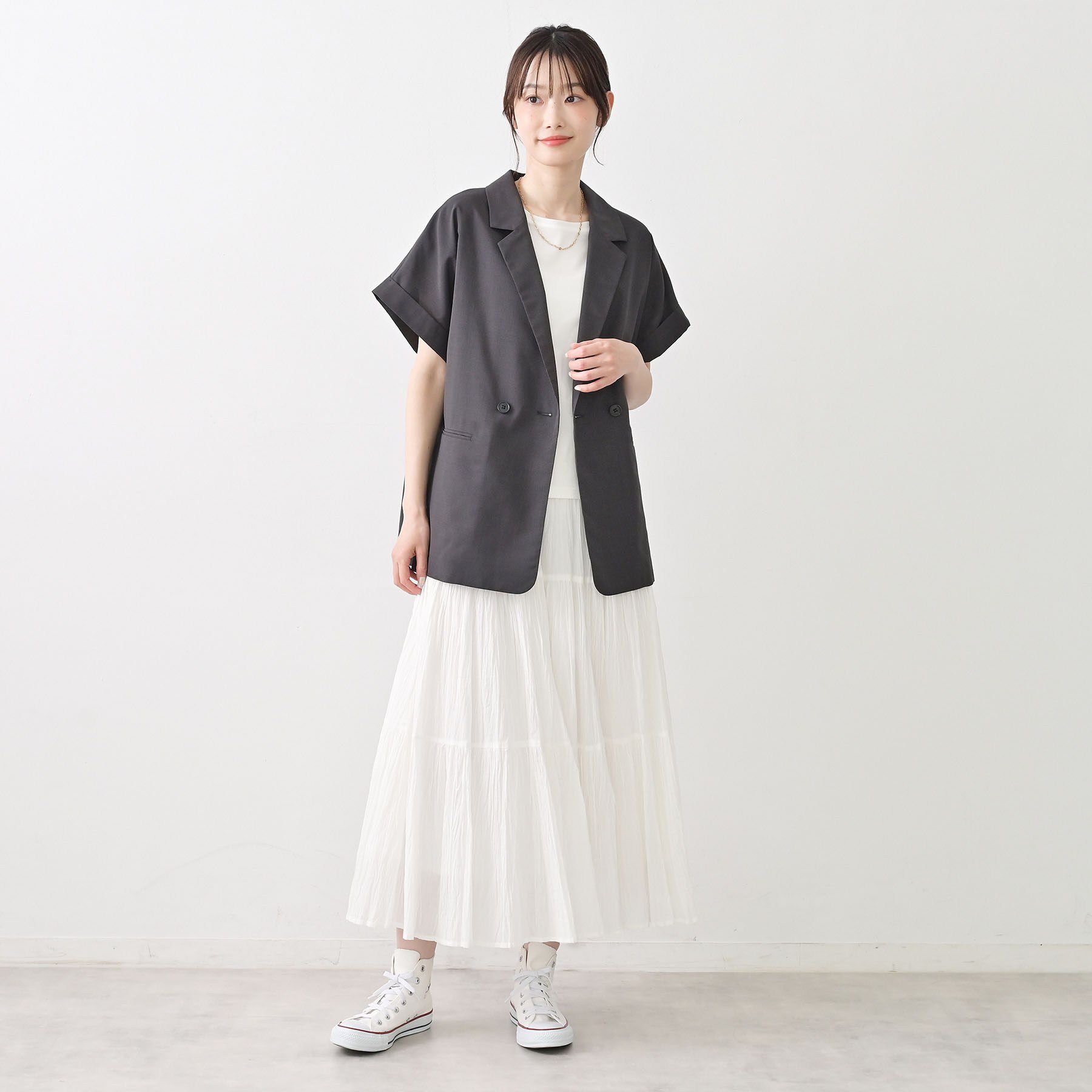 Dessin「【接触冷感/セットアップ可】ハーフスリーブジャケット」|テーラードジャケット|