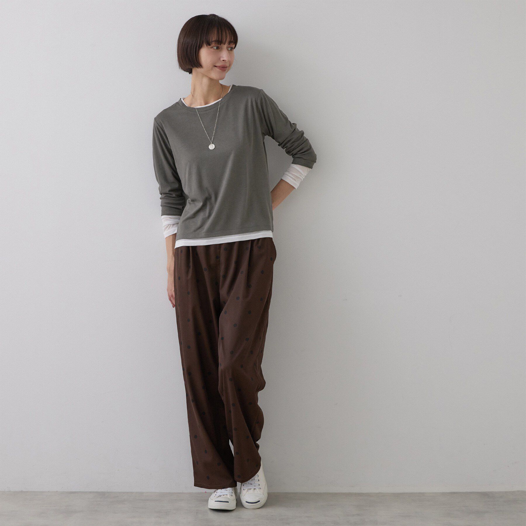 Dessin「【調温機能】シアーリブプルオーバー」|Tシャツ・カットソー|