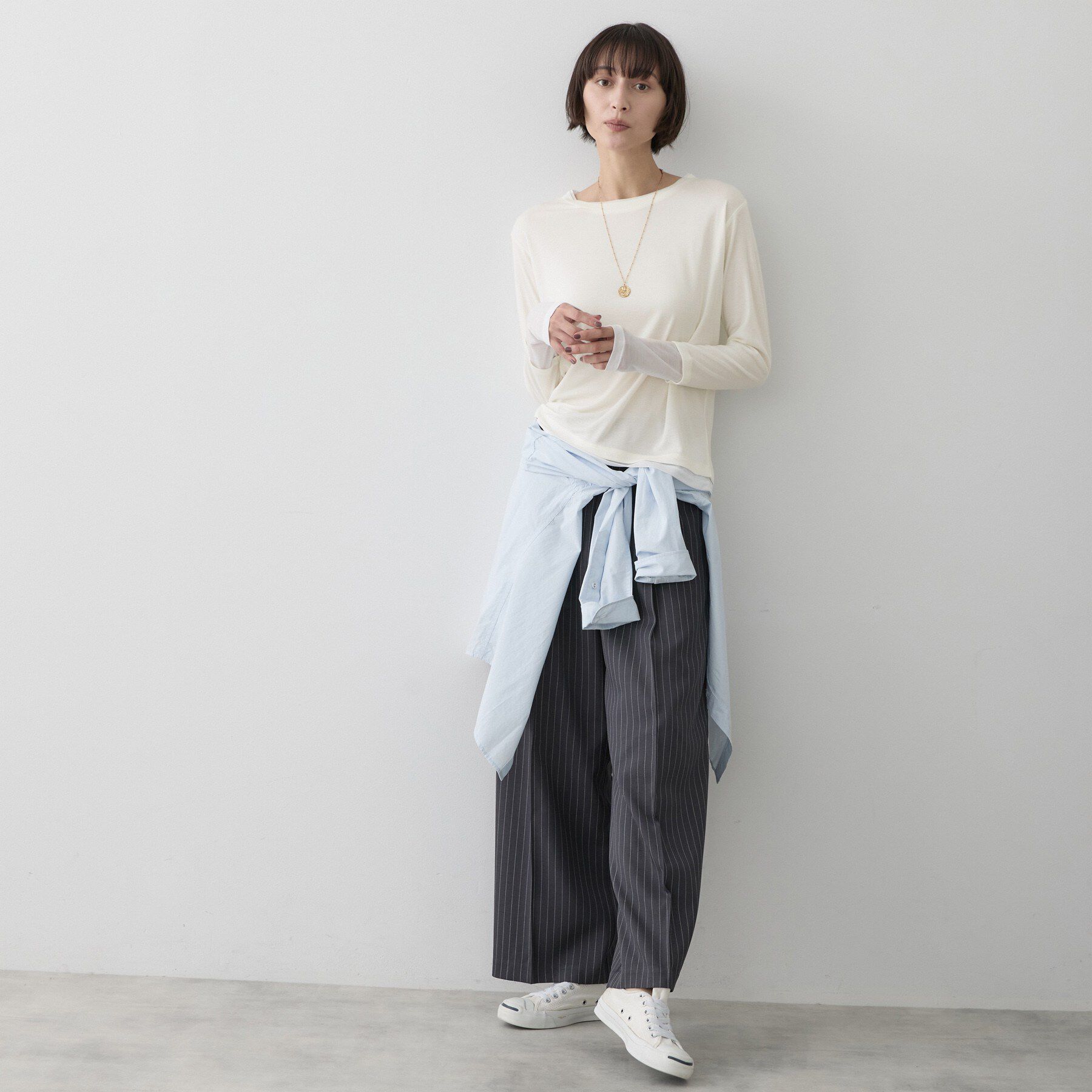 Dessin「【調温機能】シアーリブプルオーバー」|Tシャツ・カットソー|