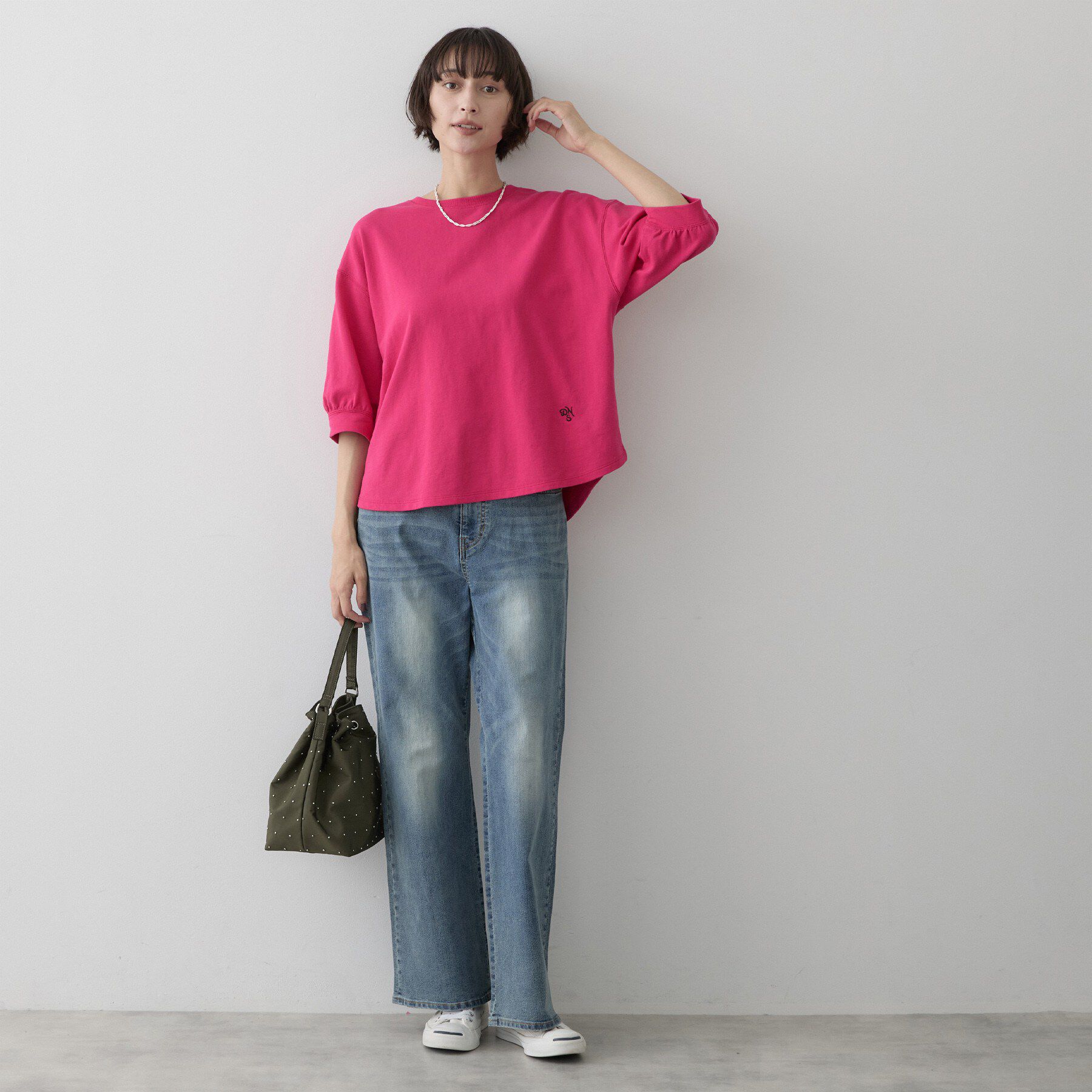Dessin「バックヘンリーカットソー5分袖」|Tシャツ・カットソー|
