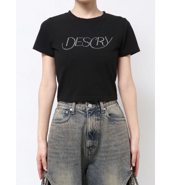 EMODA「パールロゴTシャツ」|Tシャツ・カットソー|ブラック
