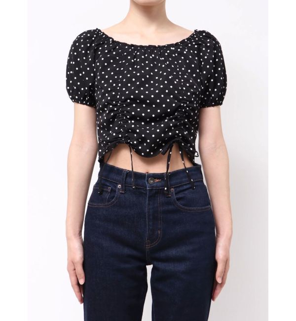 EMODA「2WAY STRING RIBBON TOP」|Tシャツ・カットソー|ブラック