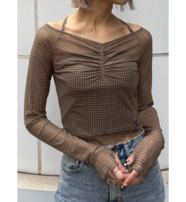 EMODA「ストラップシアートップス」|Tシャツ・カットソー|
