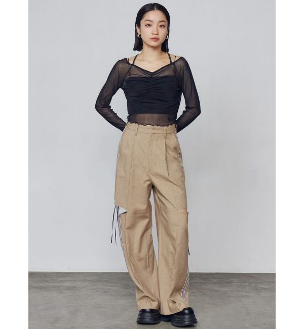 EMODA「ストラップシアートップス」|Tシャツ・カットソー|