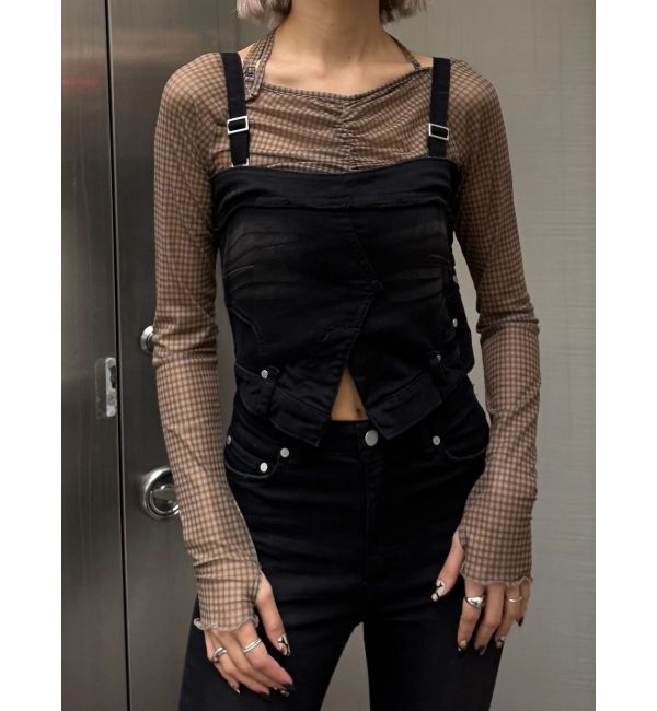 EMODA「ストラップシアートップス」|Tシャツ・カットソー|