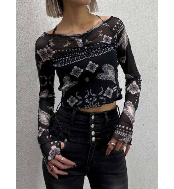 EMODA「ストラップシアートップス」|Tシャツ・カットソー|