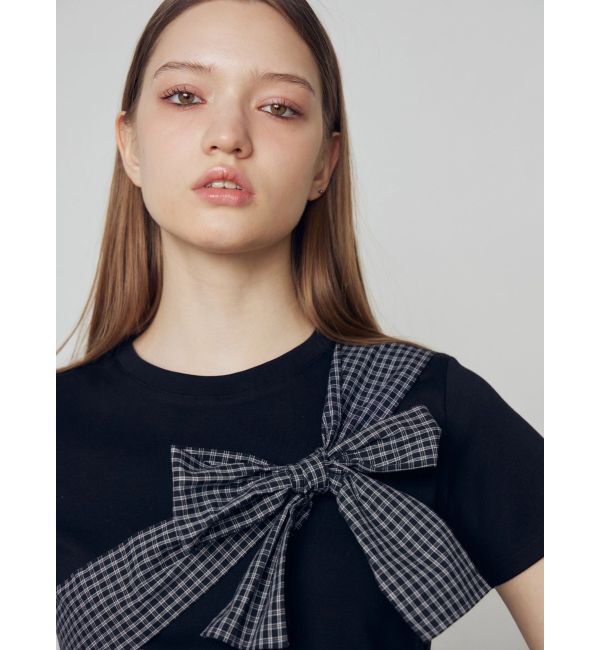 EMODA「リボンテープTシャツ」|Tシャツ・カットソー|