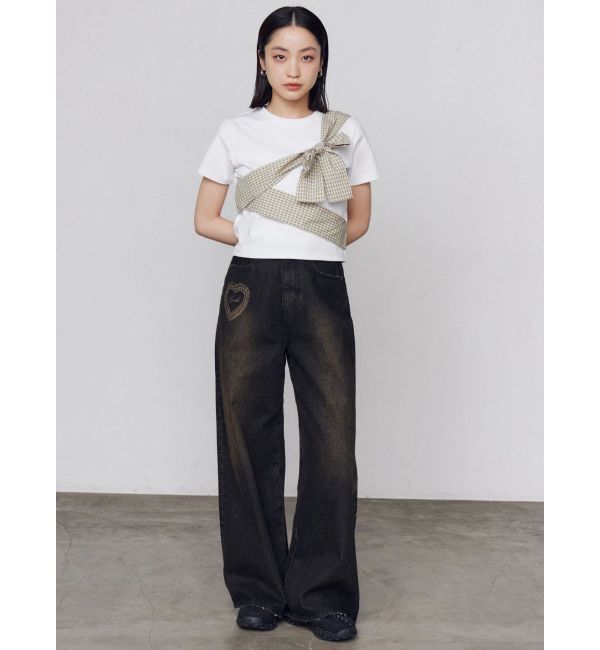 EMODA「リボンテープTシャツ」|Tシャツ・カットソー|