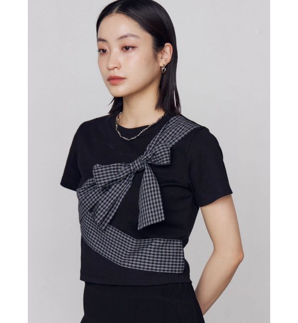 EMODA「リボンテープTシャツ」|Tシャツ・カットソー|