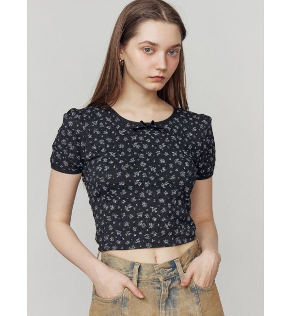 EMODA「ミニリボントップス」|Tシャツ・カットソー|ブラック