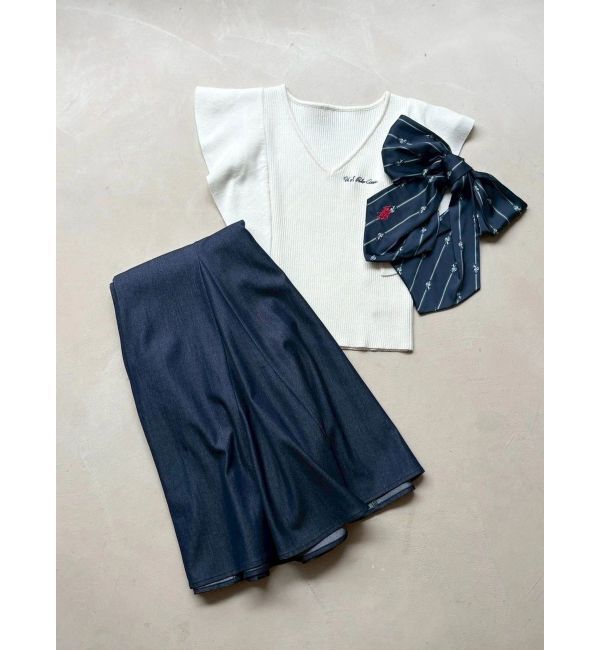 MERCURYDUO「U.S. POLO ASSN.別注スカーフセットラッフルリブニット」|ニット・セーター|
