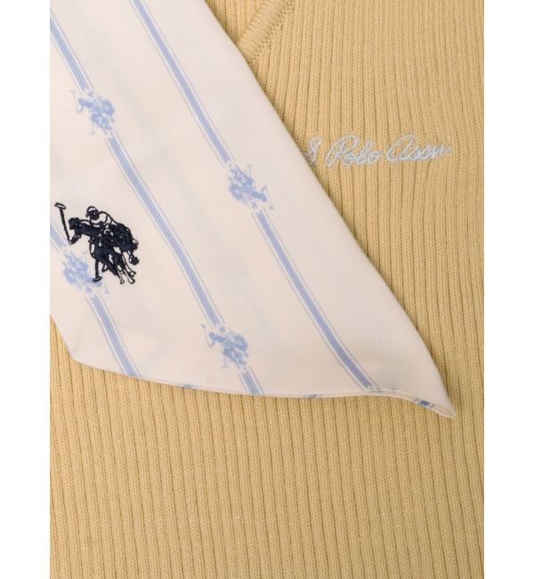 MERCURYDUO「U.S. POLO ASSN.別注スカーフセットラッフルリブニット」|ニット・セーター|