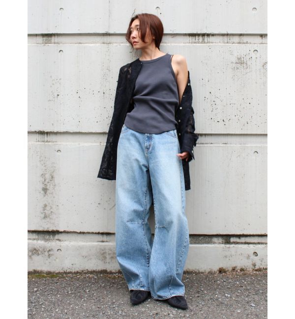 Ungrid「レース刺繍ルーズシャツ」|シャツ・ブラウス|