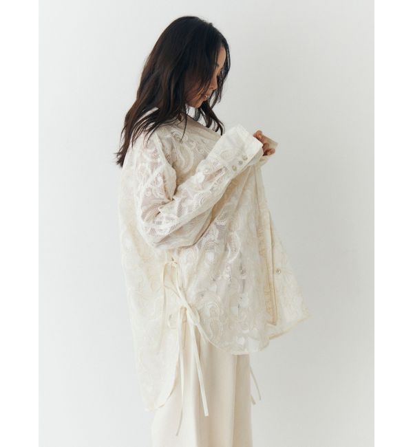 Ungrid「レース刺繍ルーズシャツ」|シャツ・ブラウス|