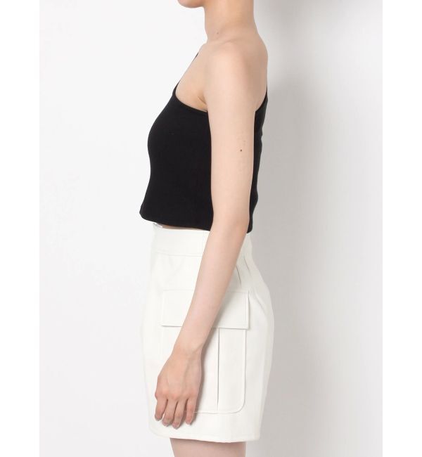 EVRIS「ワンショルダークロップドトップス」|Tシャツ・カットソー|