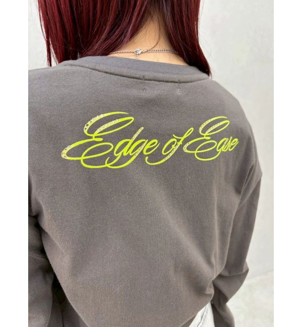 EVRIS「オーバーサイズラインストーングラフィックロンT」|Tシャツ・カットソー|