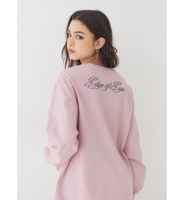 EVRIS「オーバーサイズラインストーングラフィックロンT」|Tシャツ・カットソー|
