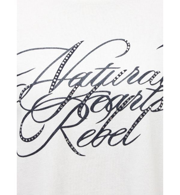 EVRIS「オーバーサイズラインストーングラフィックロンT」|Tシャツ・カットソー|