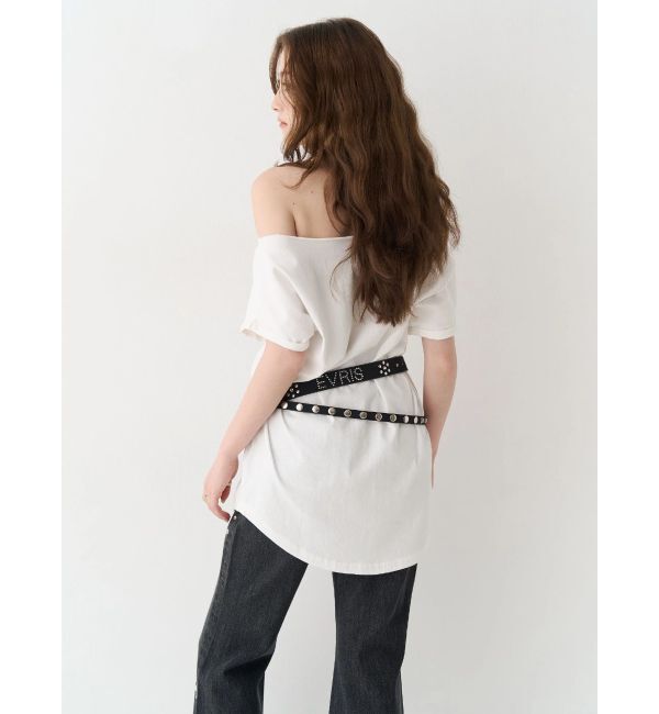EVRIS「モチーフワンショルダーグラフィックトップス」|Tシャツ・カットソー|