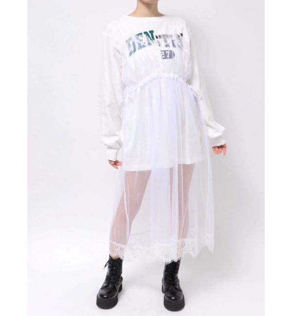 jouetie「チュールレイヤードロングワンピース」|ワンピース|