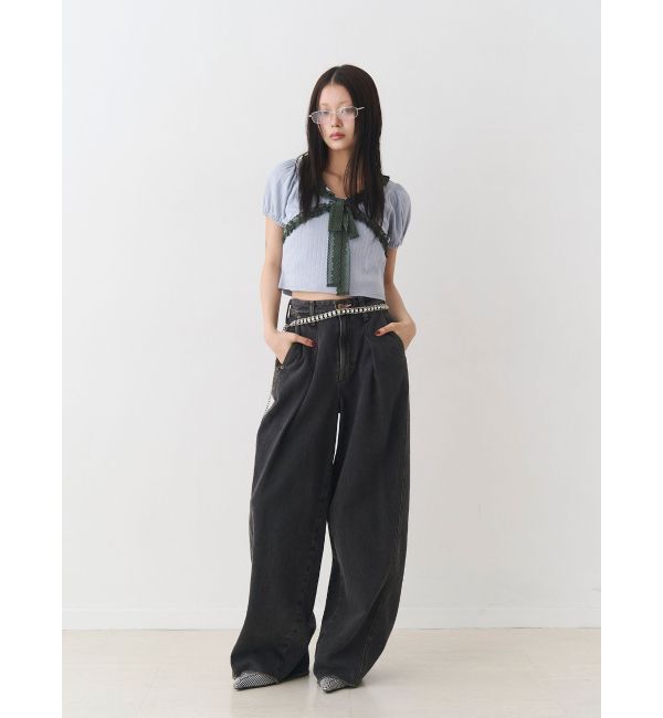 jouetie「レースドッキングパフスリトップス」|Tシャツ・カットソー|