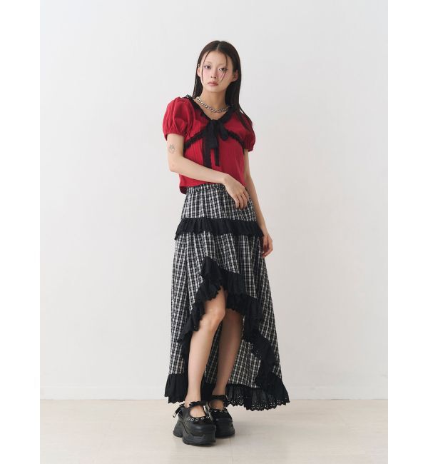 jouetie「レースドッキングパフスリトップス」|Tシャツ・カットソー|