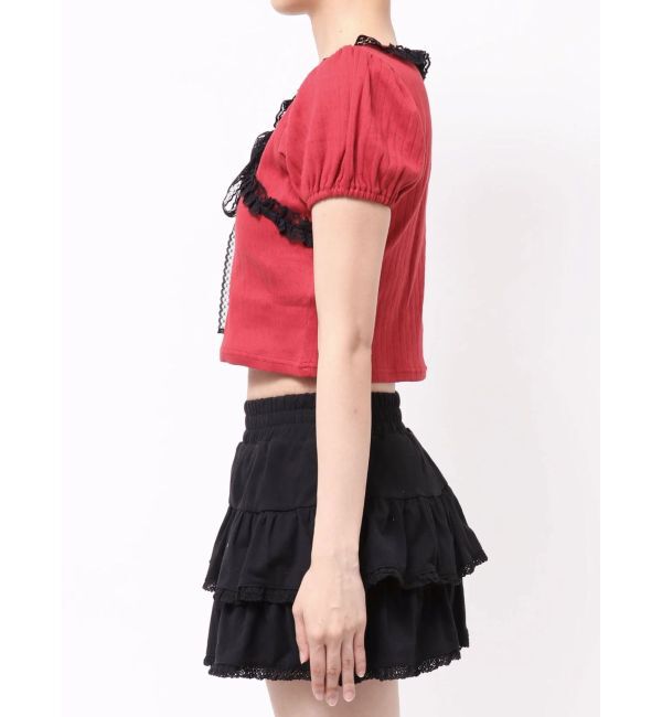 jouetie「レースドッキングパフスリトップス」|Tシャツ・カットソー|