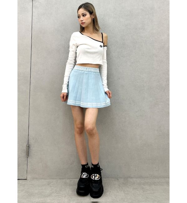 GYDA「GDニットLINEスカートライクショートパンツ」|スカート|