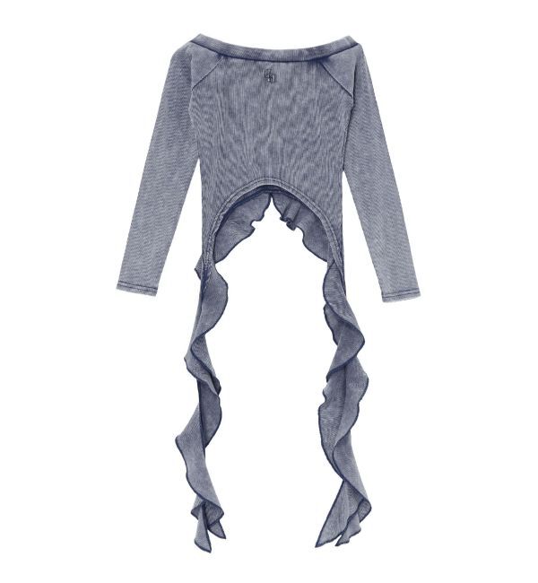 GYDA「GG SIDE DRAPE EDGEオフショルトップス」|Tシャツ・カットソー|
