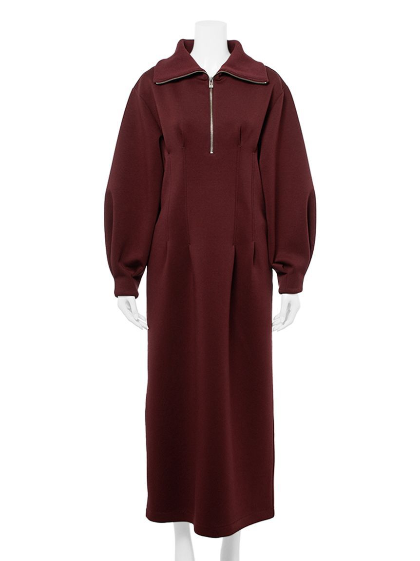 emmi atelier「【ONLINE限定】ハーフジップダンボールワンピース」|ワンピース|