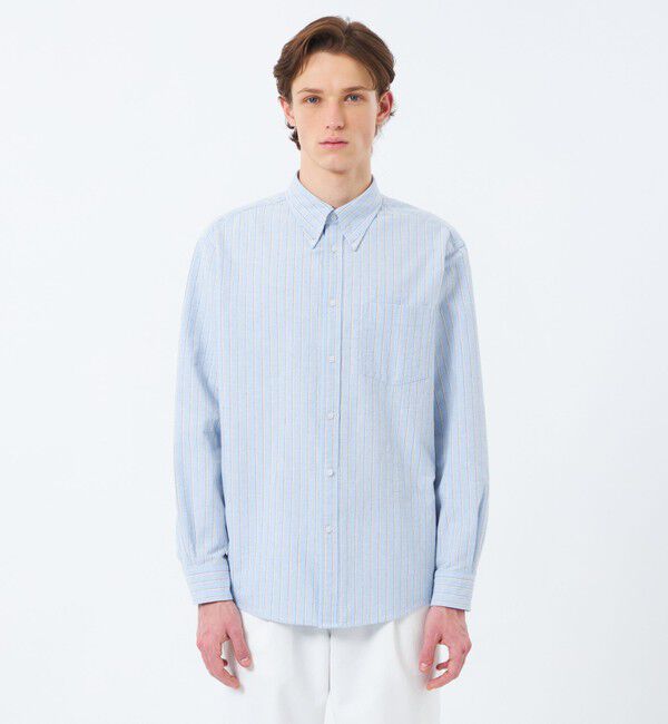 MACKINTOSH PHILOSOPHY「シャンブレー/ストライプ リラックスボタンダウンシャツ」|シャツ・ブラウス|