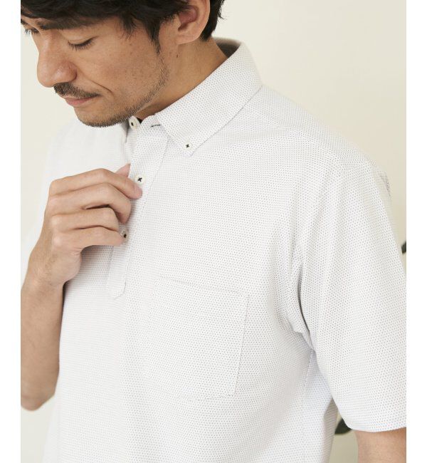 IKKA LOUNGE「【吸水速乾／イージーケア】ボタンダウンポロシャツ」|Tシャツ・カットソー|